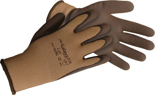 Γάντια με διπλή στρώση latex καφέ